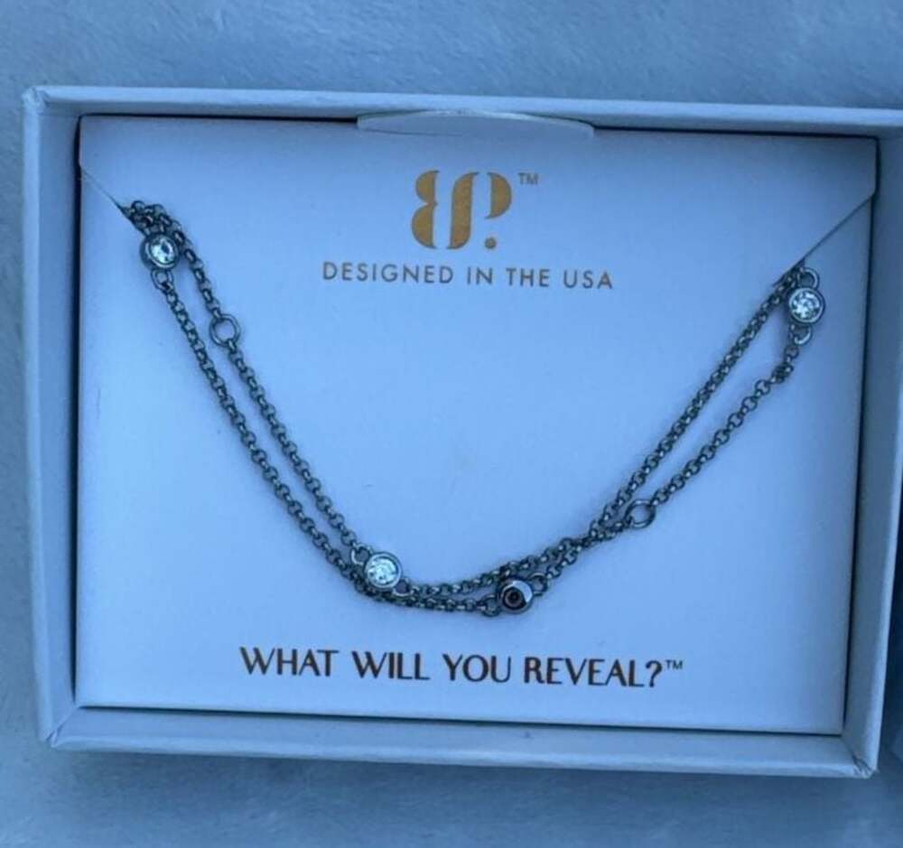 BP Julietta Long CZ Hematite Station Necklace